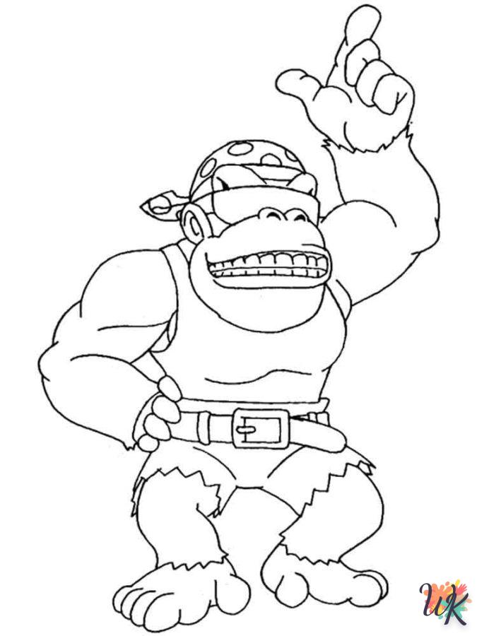 coloriage Donkey Kong  en ligne gratuit