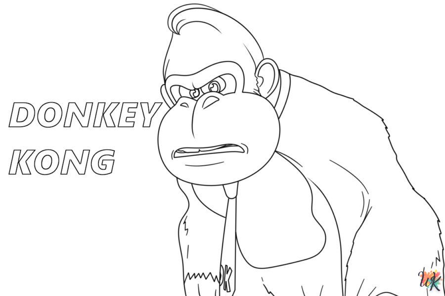 coloriage Donkey Kong  pour enfant de 7 ans