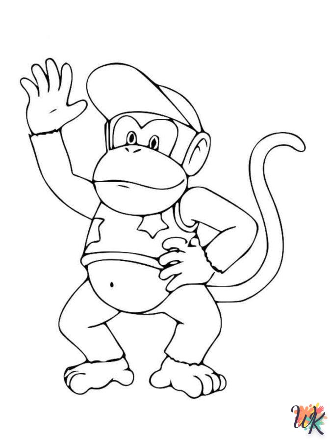 coloriage Donkey Kong  a imprimer enfant 6 ans