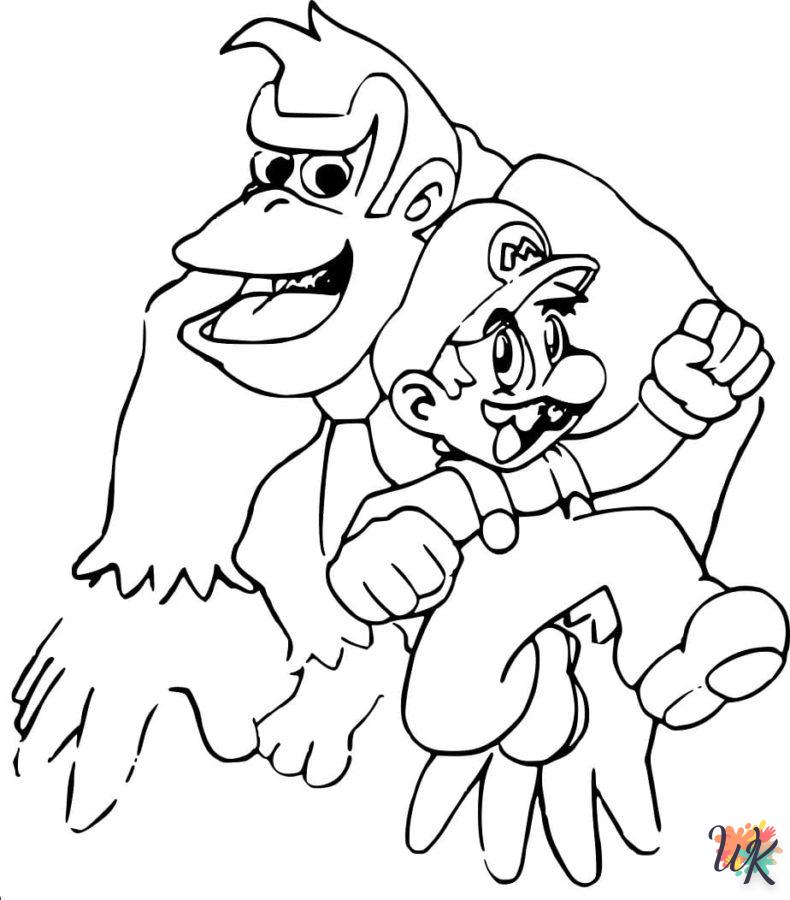 coloriage Donkey Kong  a colorier en ligne