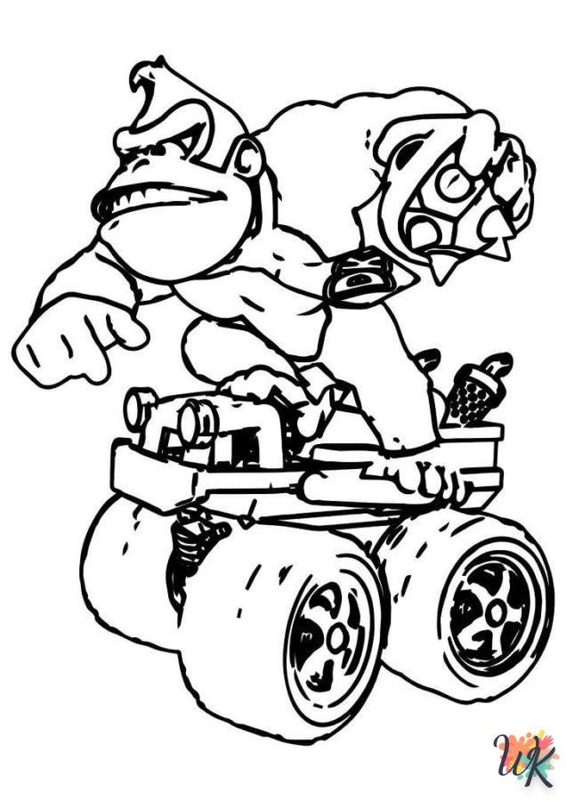 coloriage Donkey Kong  à imprimer pdf gratuit