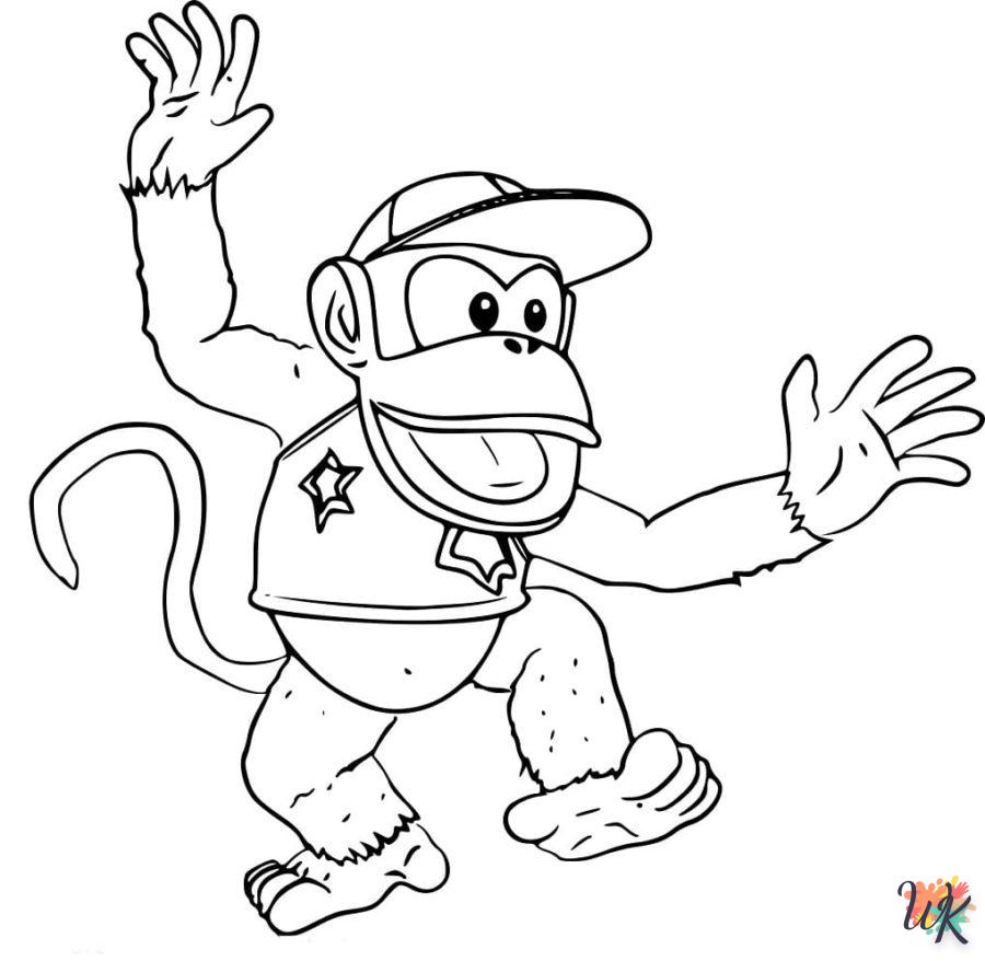 coloriage Donkey Kong  en ligne gratuit