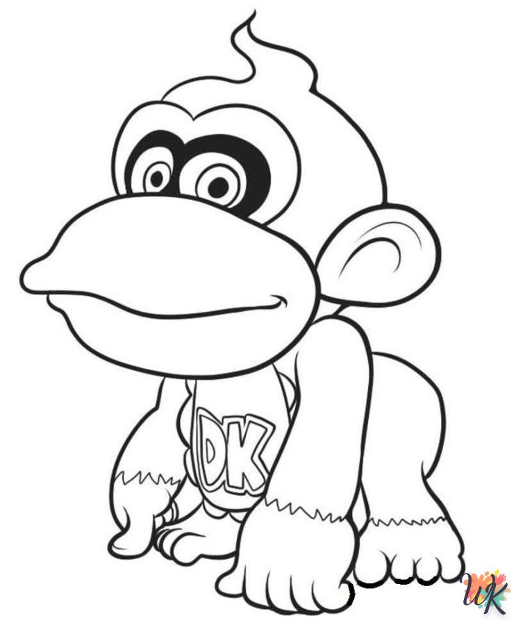 coloriage Donkey Kong  à imprimer gratuitement pdf