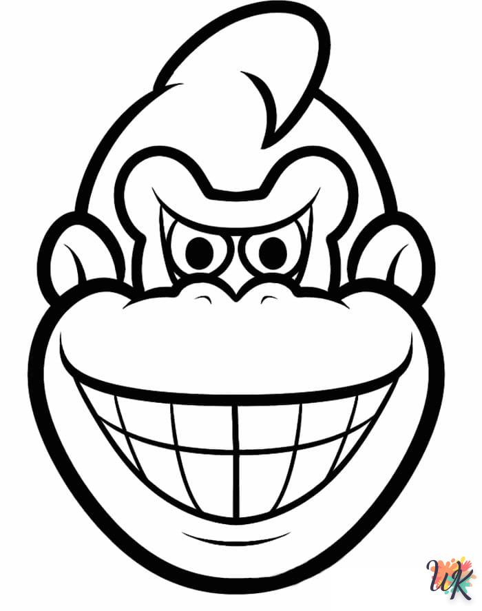 coloriage Donkey Kong  a colorier en ligne gratuitement