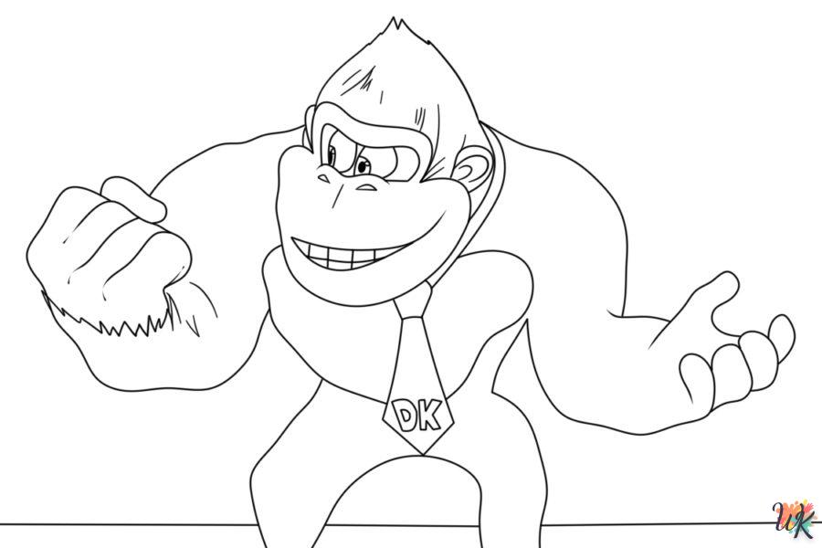 coloriage Donkey Kong  en ligne gratuit pour 12 ans