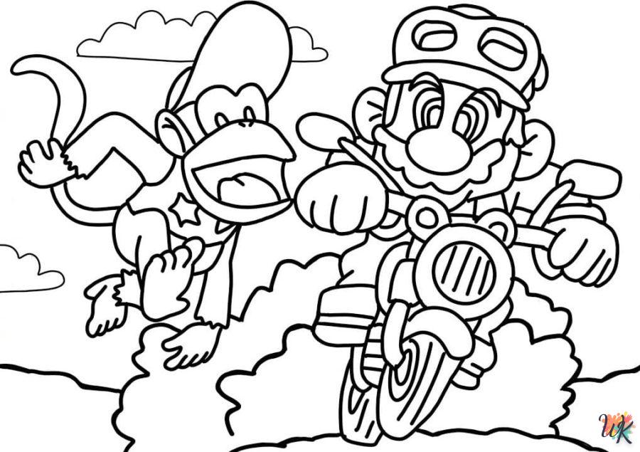 coloriage Donkey Kong  à imprimer pour enfant de 2 ans