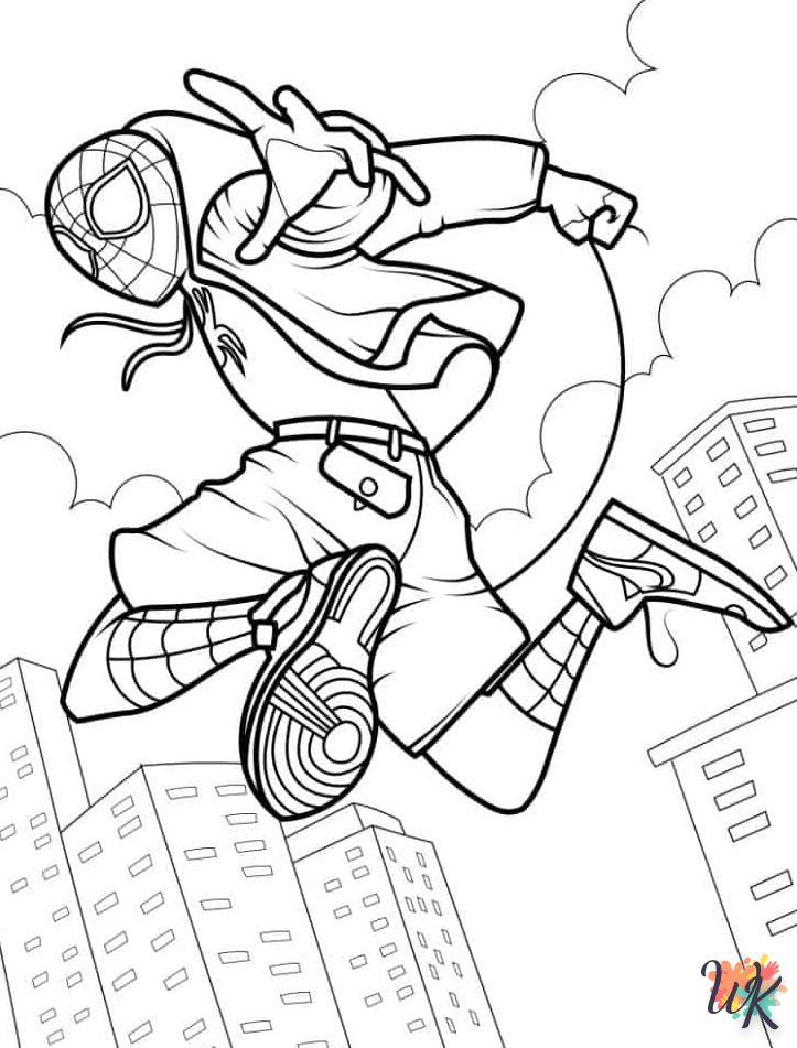 coloriage Spider Verse  pour enfant de 2 ans