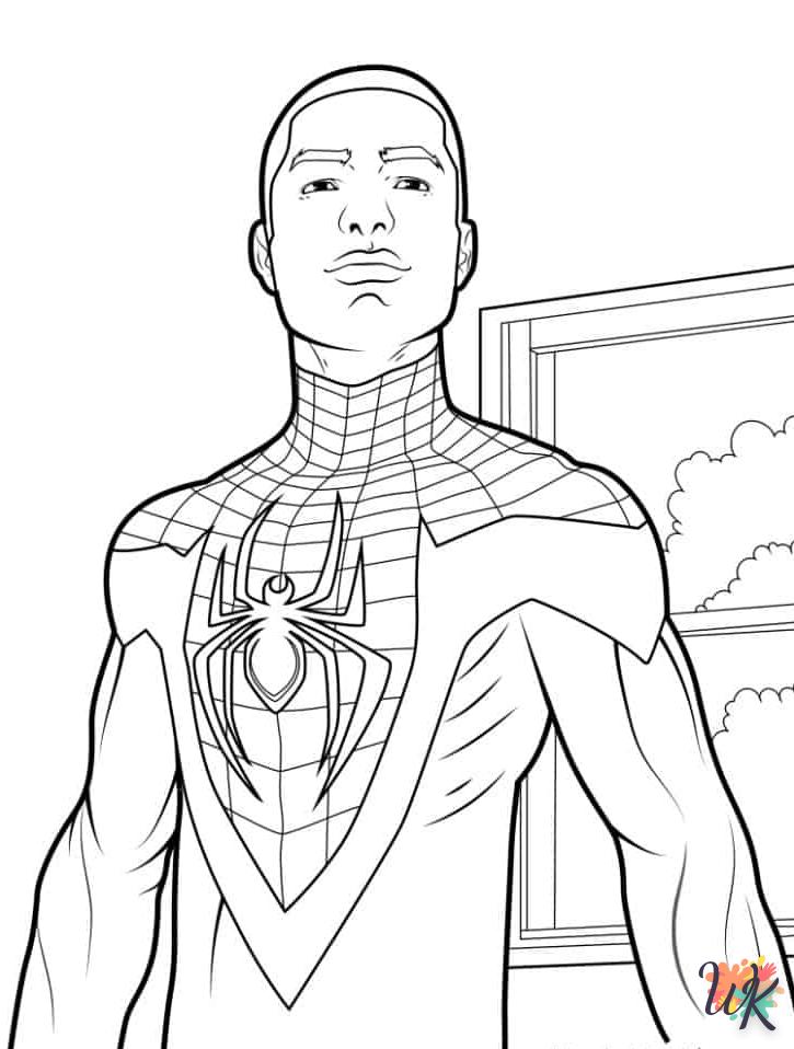 coloriage Spider Verse  à imprimer pour enfant de 3 ans