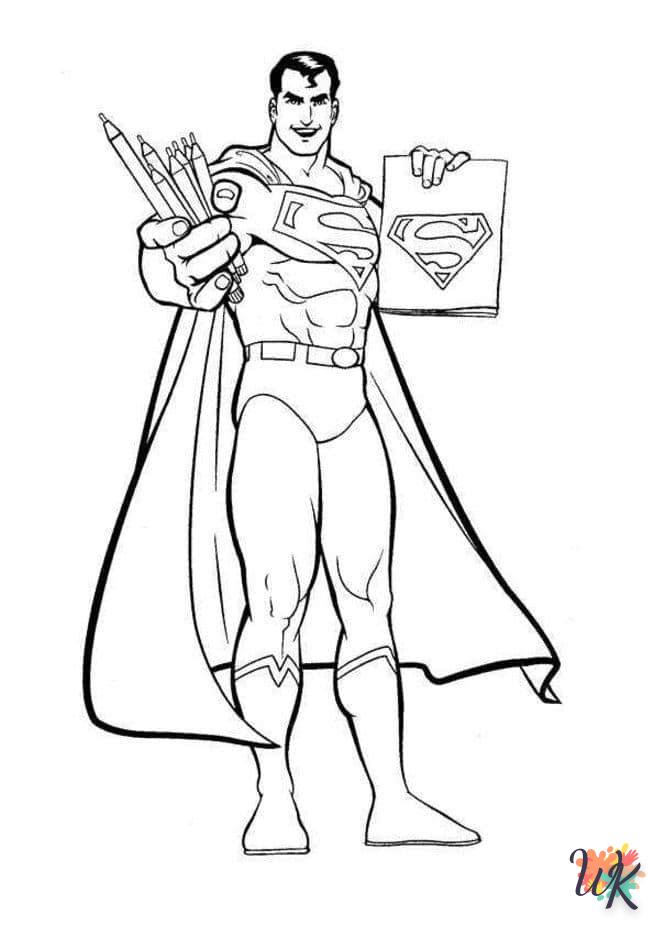 coloriage Superman  pour enfant de 8 ans