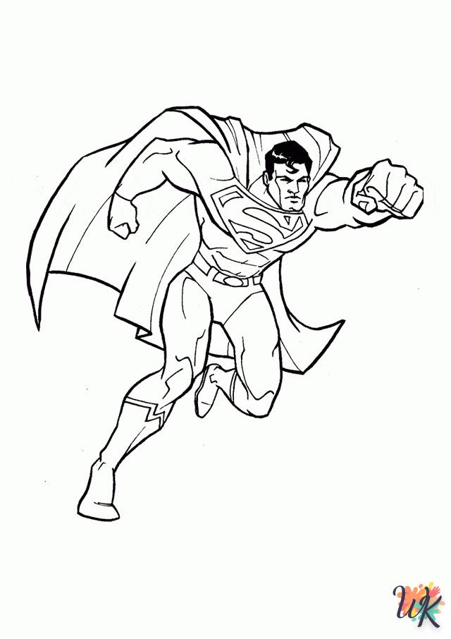 coloriage Superman  gratuit a imprimer