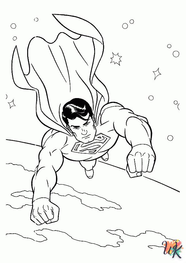 coloriage Superman  à imprimer pour enfant de 4 ans