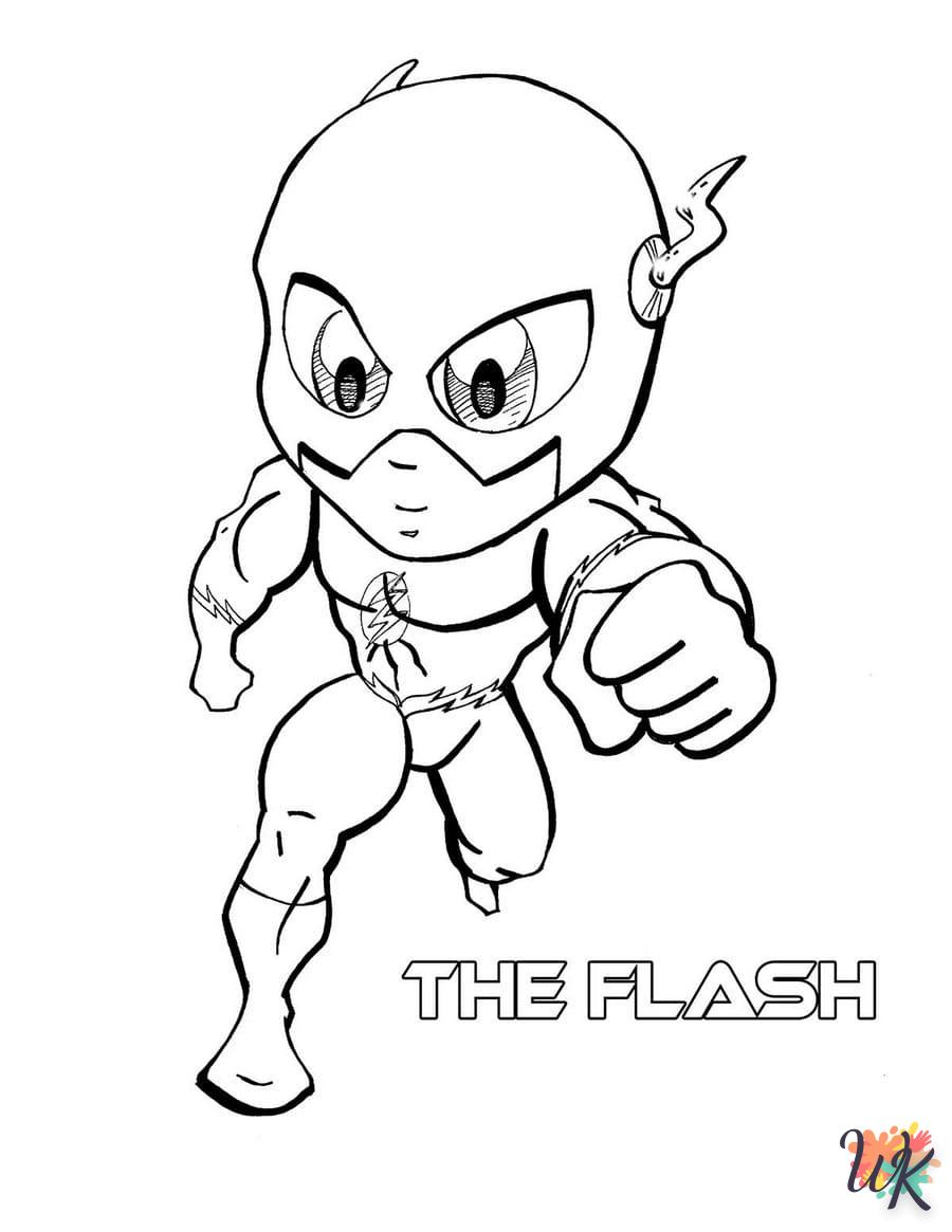 coloriage The Flash  enfant 8 ans a imprimer