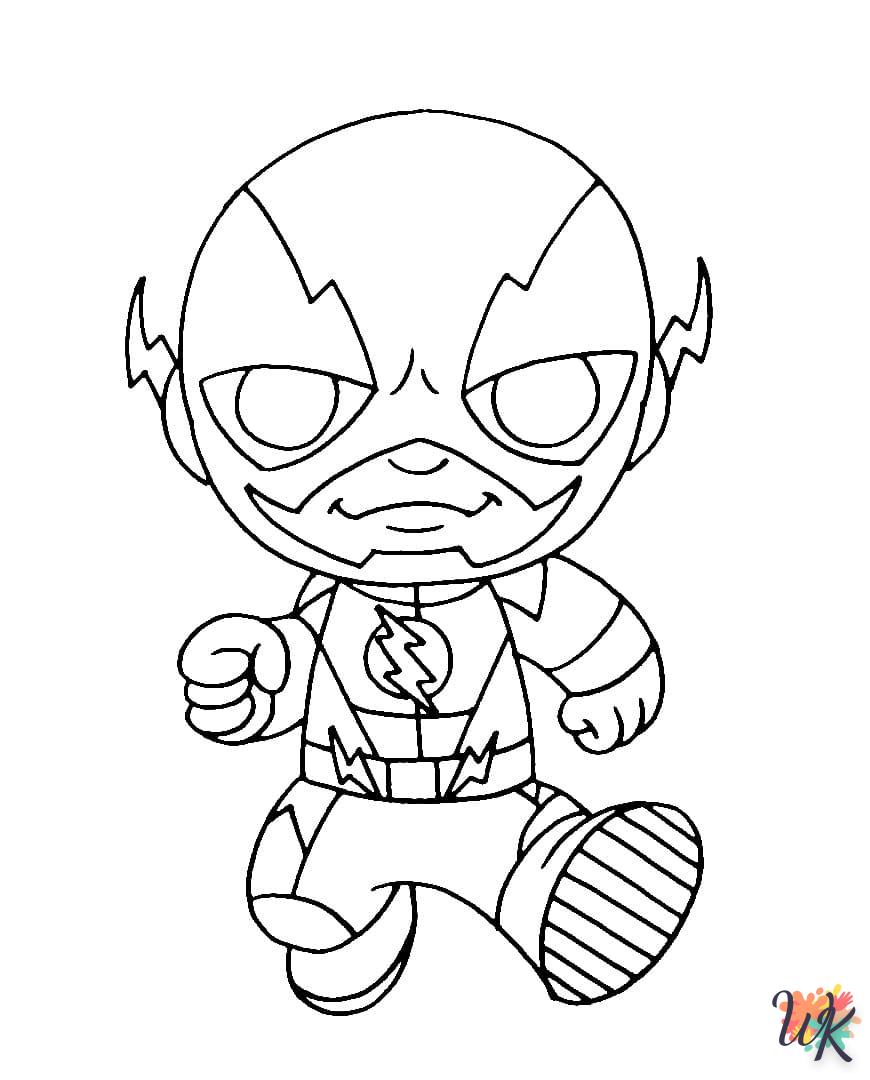 coloriage The Flash  à imprimer kawaii