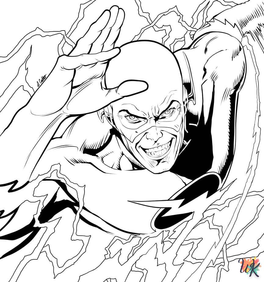 coloriage The Flash  de pour enfants