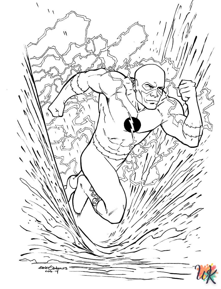 coloriage The Flash  gratuit pour enfants