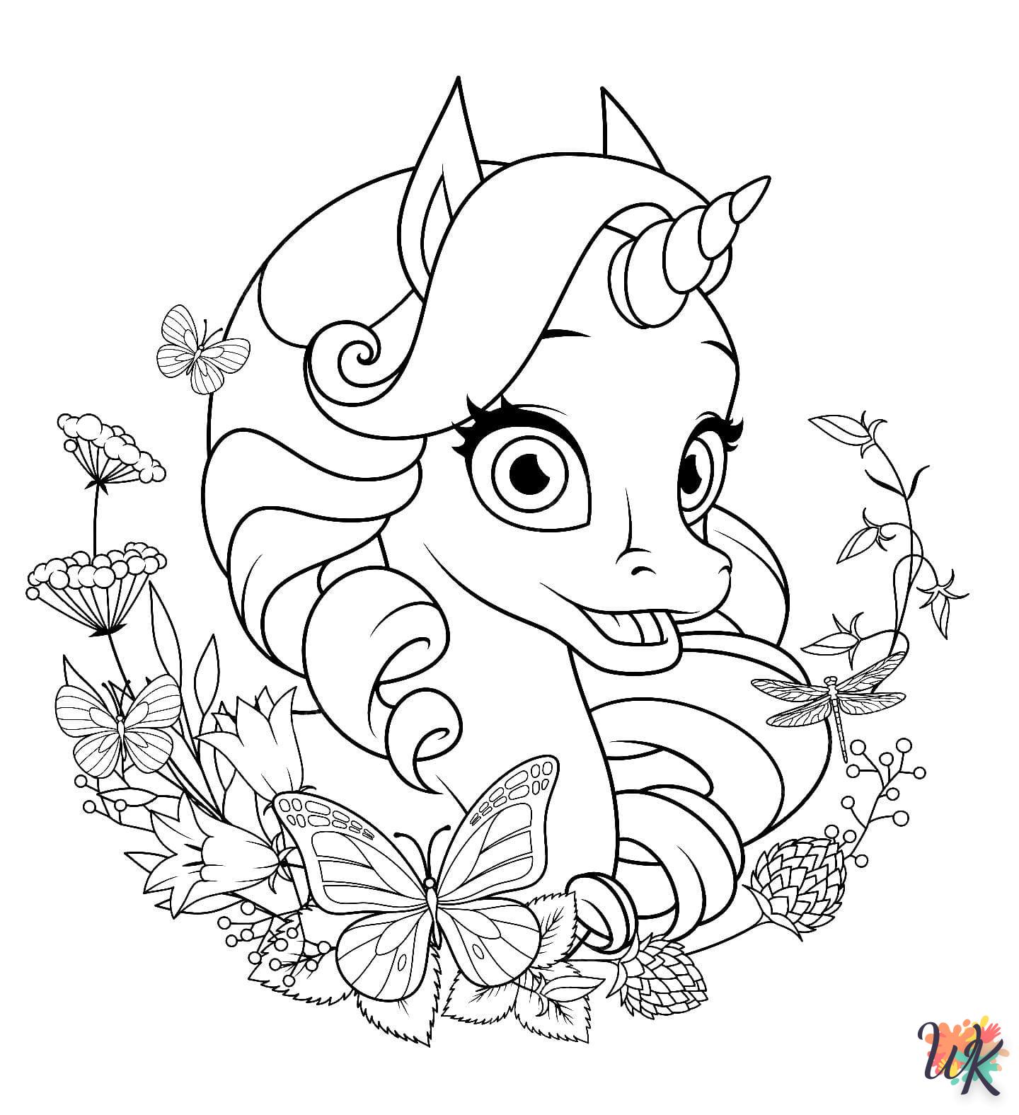 coloriage Licorne  pour enfant de 3 ans