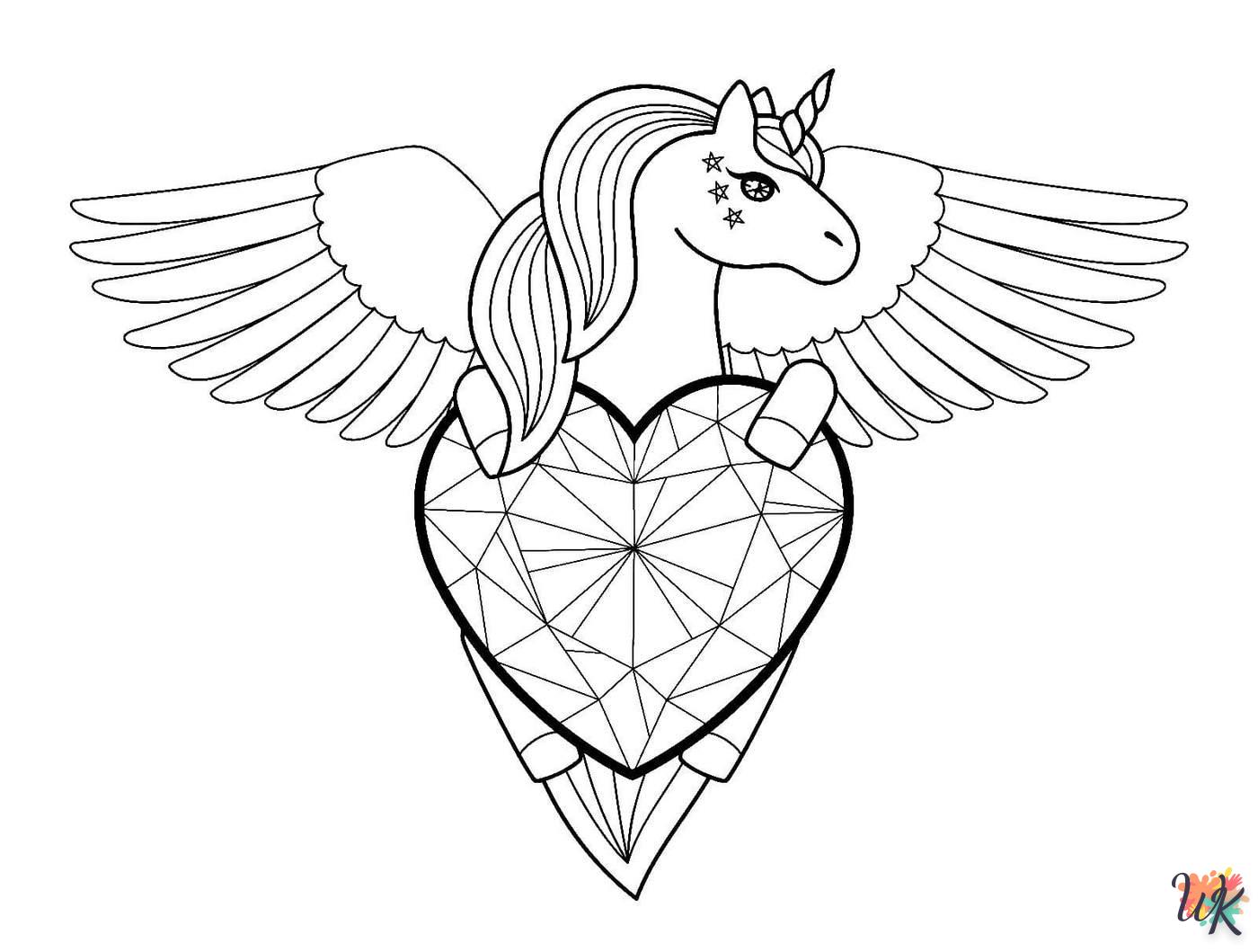 coloriage Licorne  à imprimer pour enfant de 7 ans