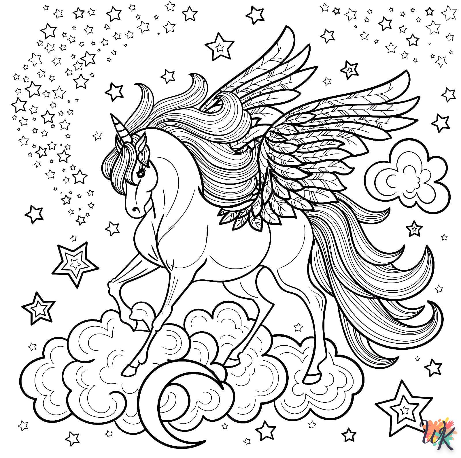 coloriage Licorne  en ligne a colorier