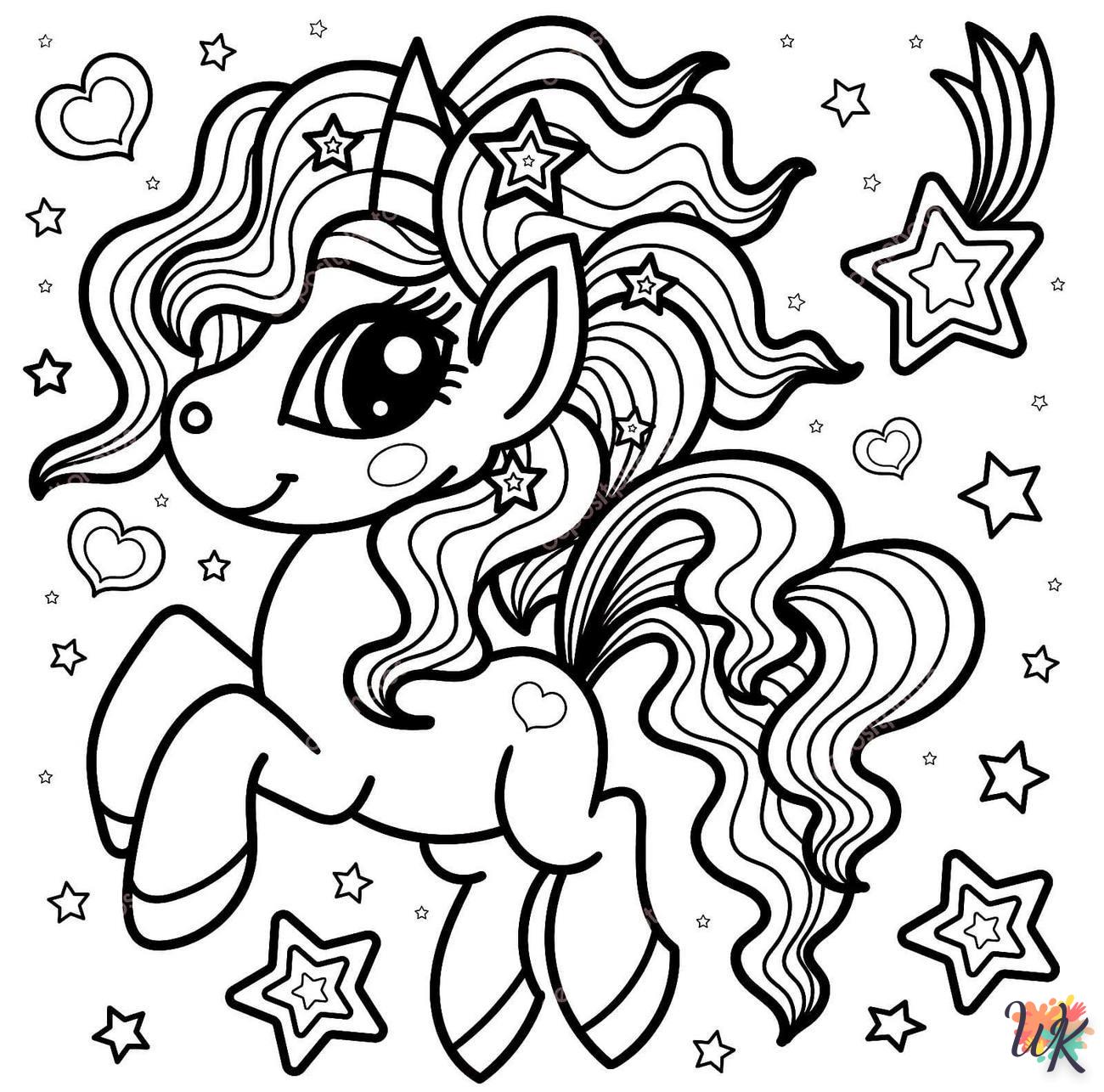 coloriage Licorne  a imprimer enfant 6 ans