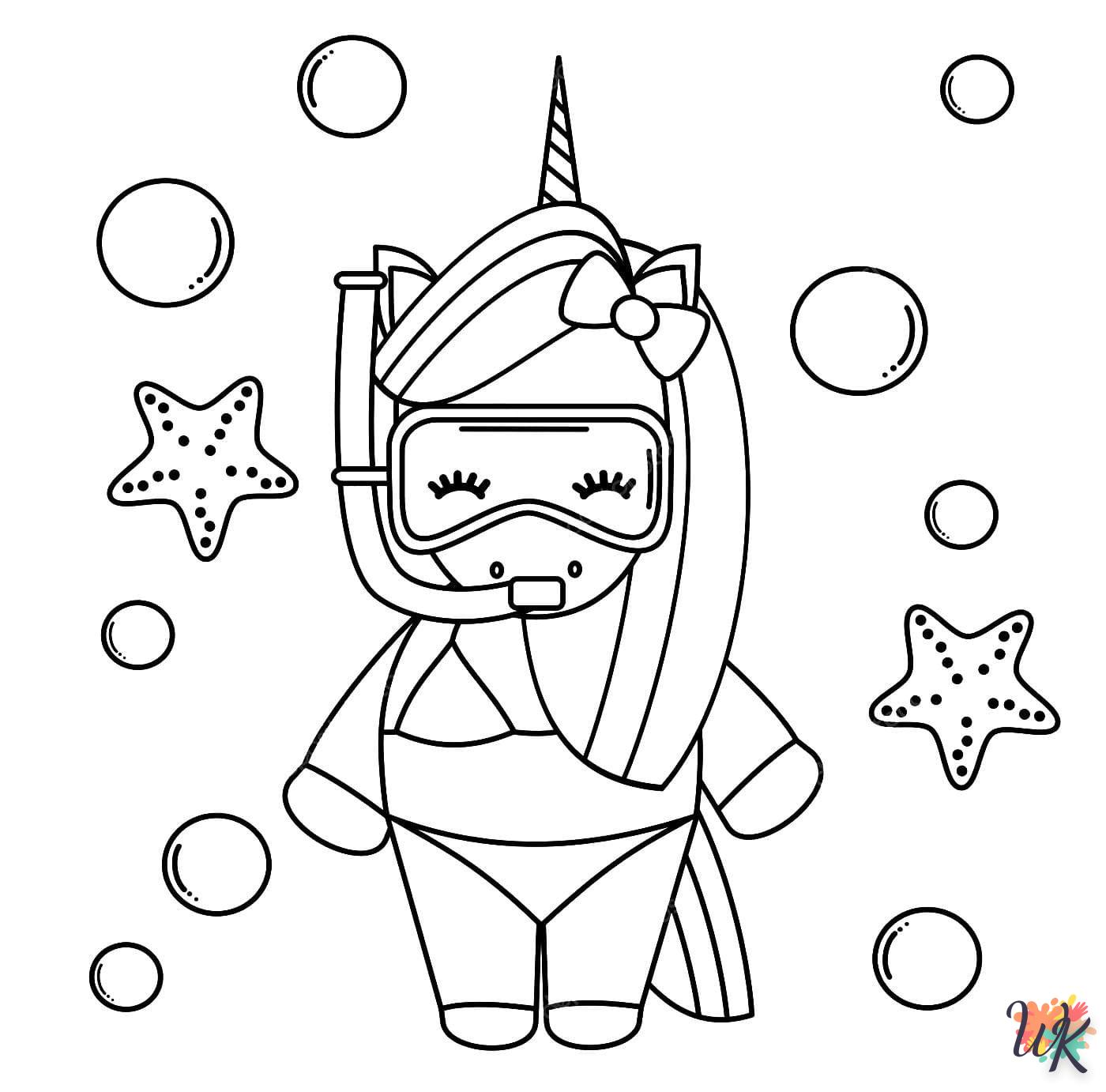 coloriage Licorne  en ligne à imprimer