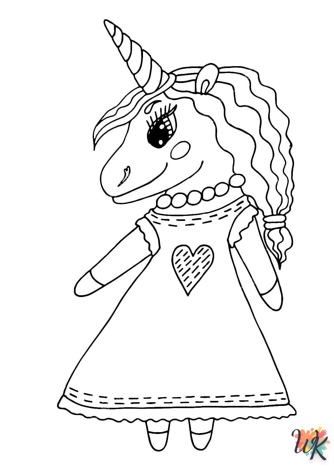 coloriage Licorne  pour bebe a imprimer