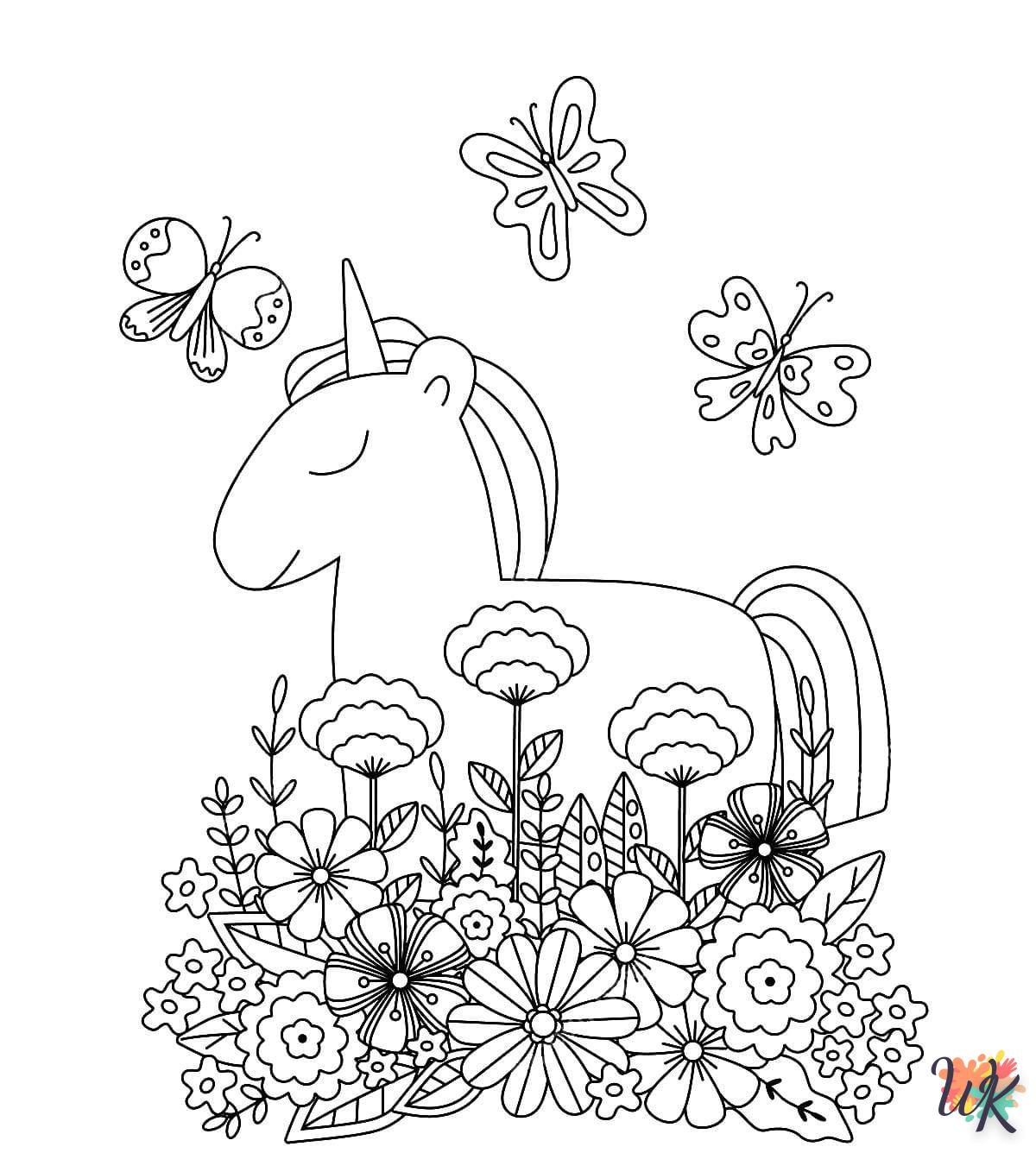 coloriage Licorne  educatif pour enfant