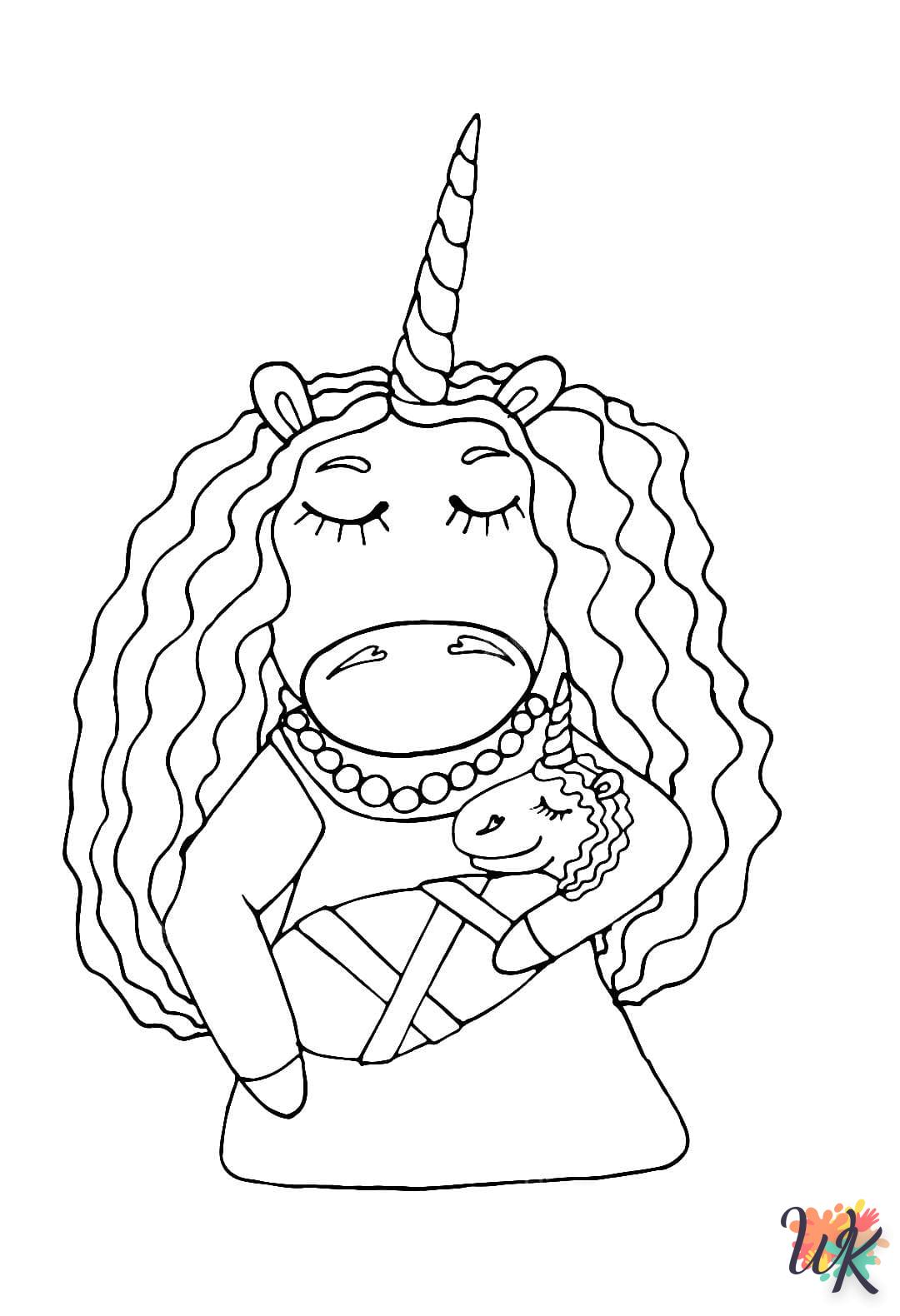 coloriage Licorne  pour enfants a imprimer