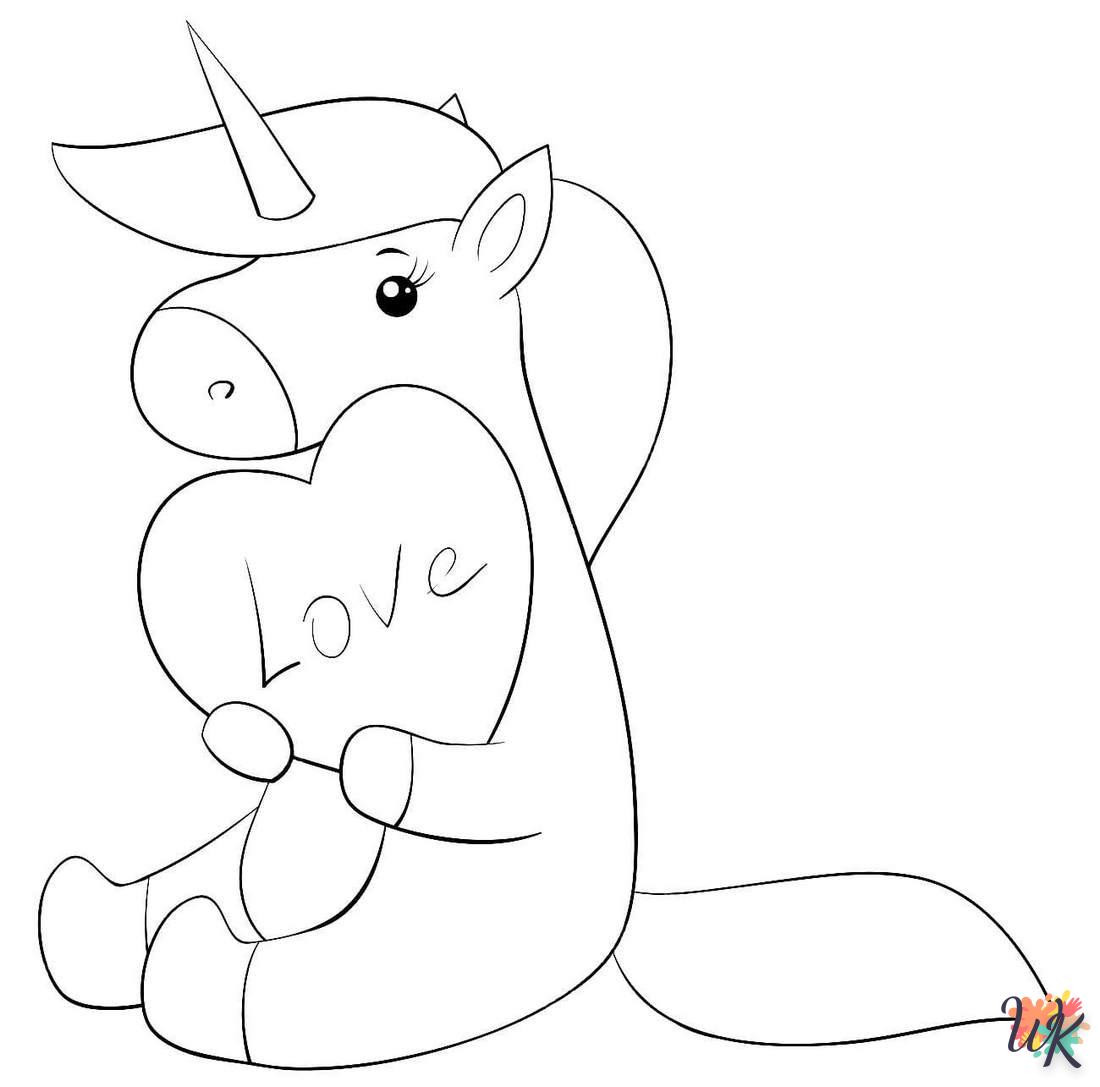 imprimer coloriage Licorne  pour enfant