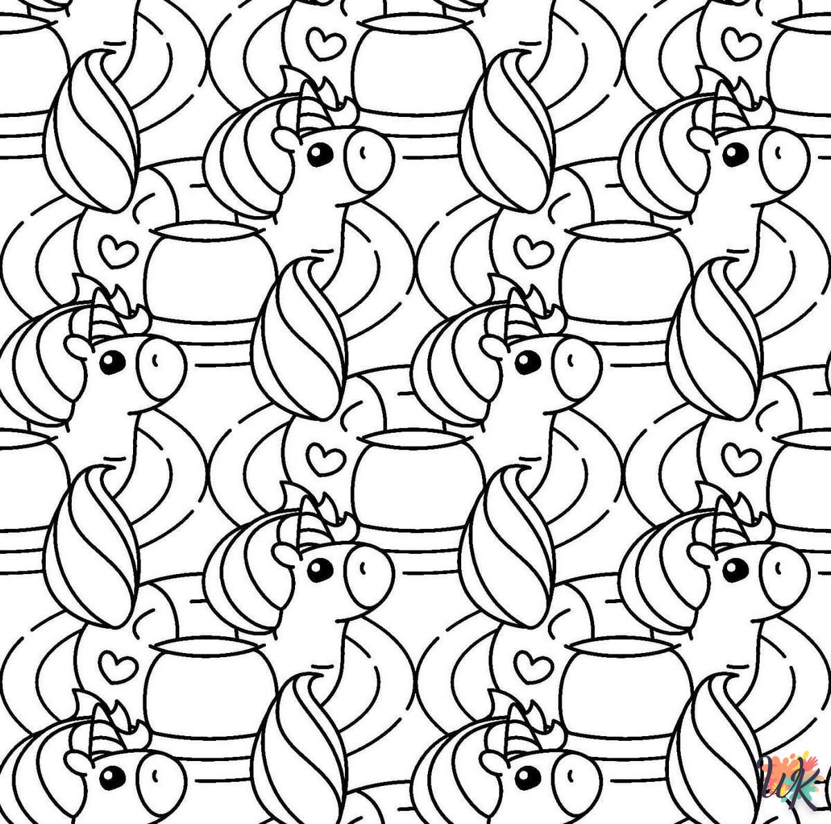 image de coloriage Licorne  pour enfant