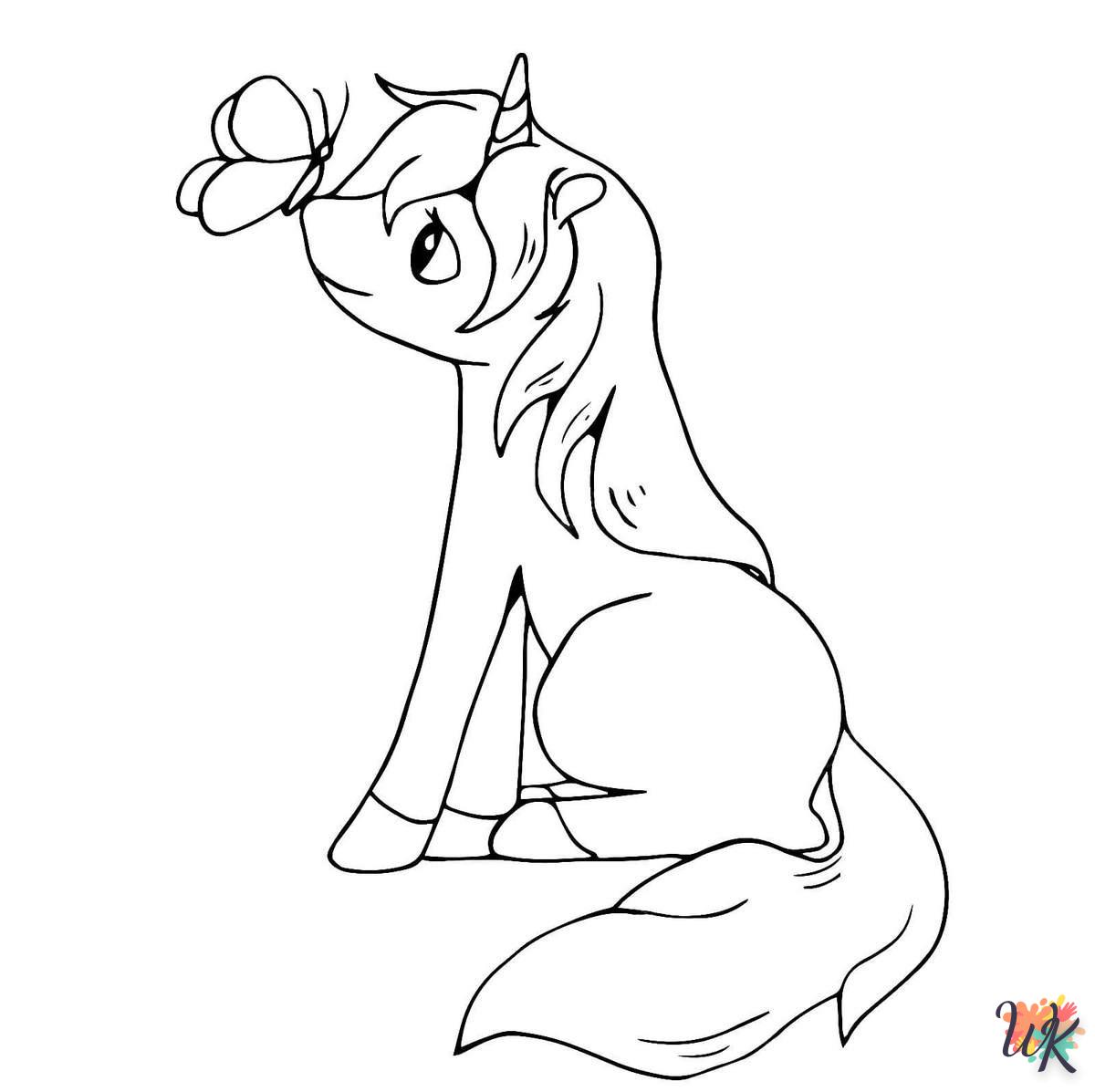 coloriage Licorne  à imprimer gratuitement pdf