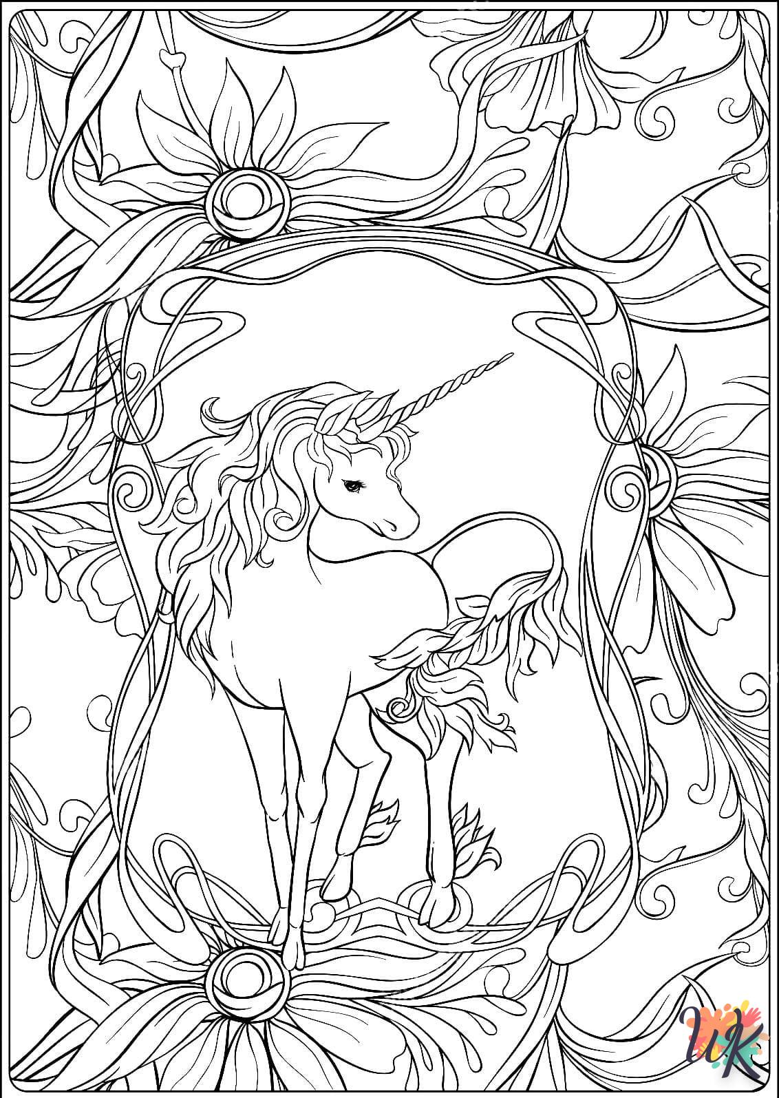 coloriage Licorne  enfant 3 ans a imprimer