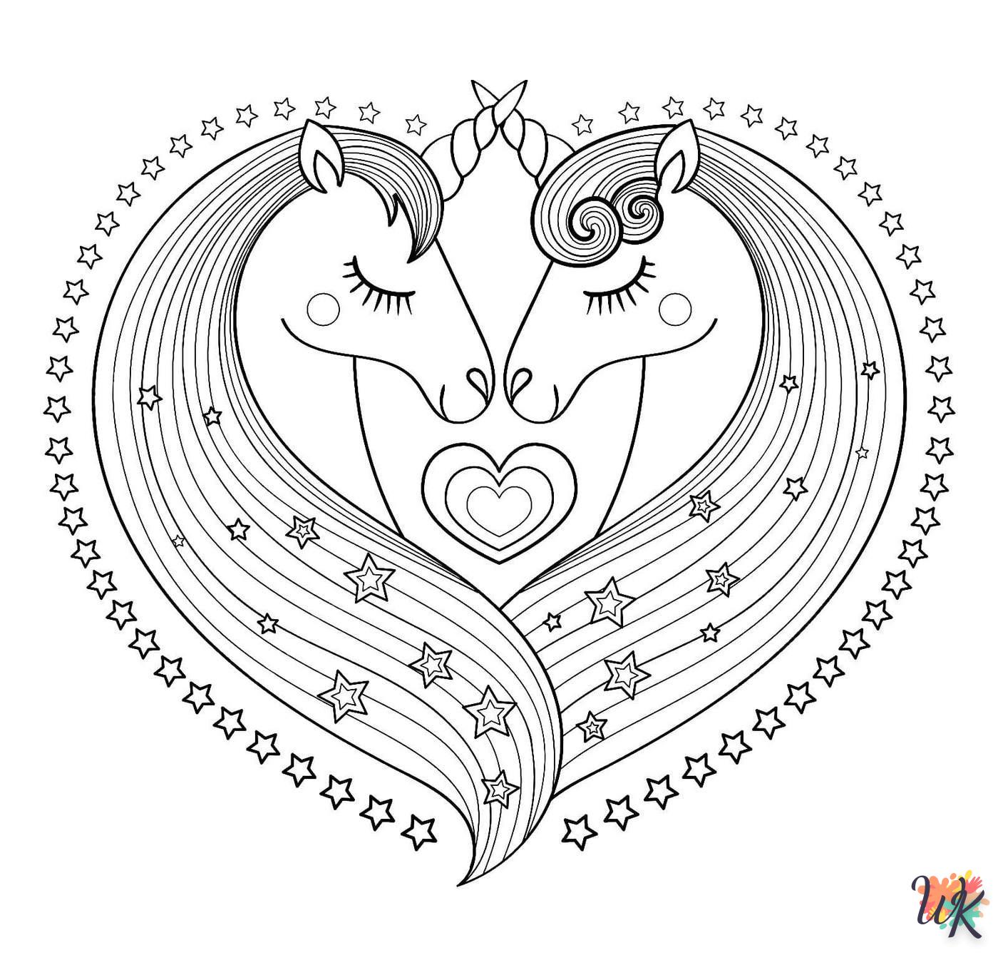 coloriage Licorne  et découpage à imprimer