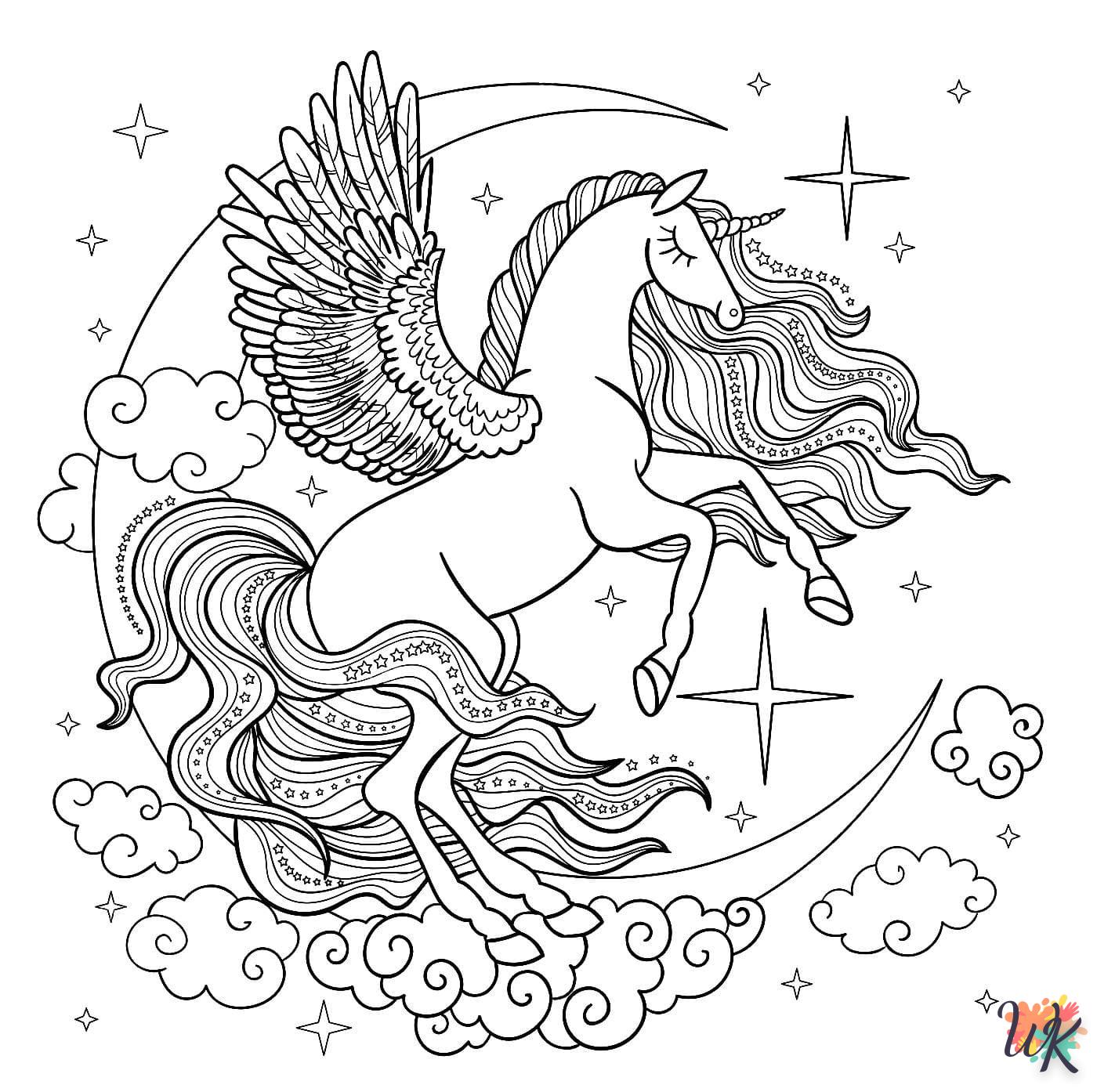 coloriage Licorne  enfant 2 ans a imprimer