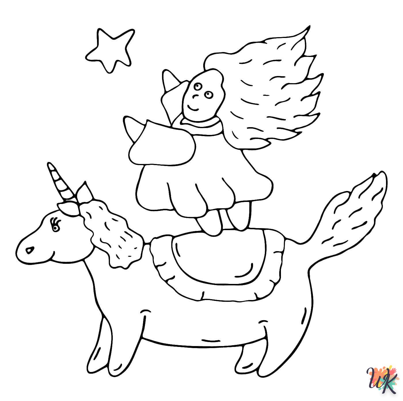 coloriage Licorne  en ligne pour bebe de 2 ans