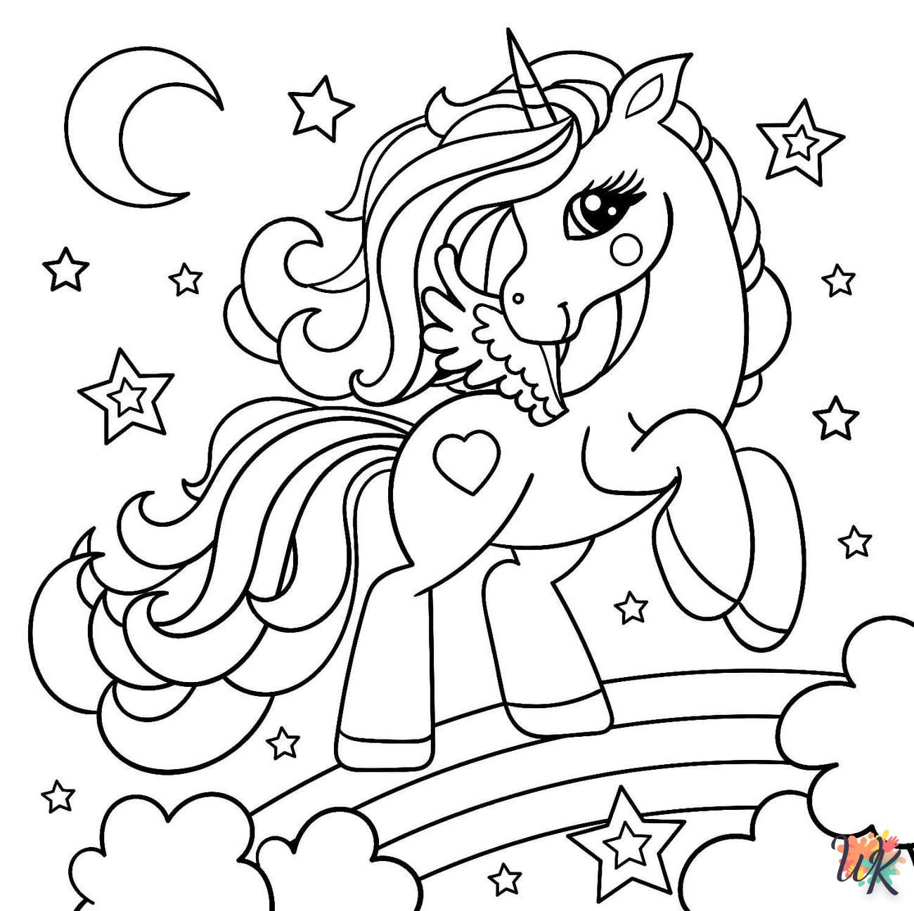 coloriage Licorne  pour enfant a imprimer