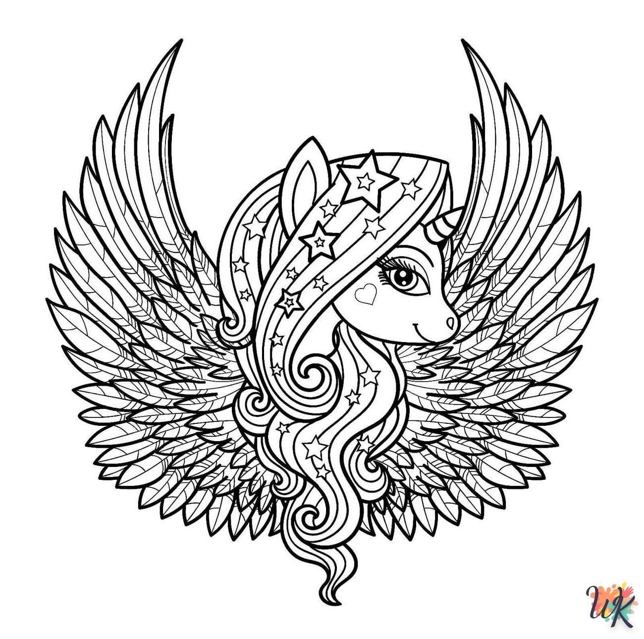 coloriage Licorne  enfant 6 ans à imprimer