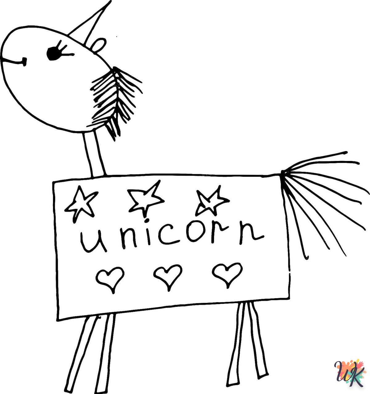 a imprimer coloriage Licorne  gratuit