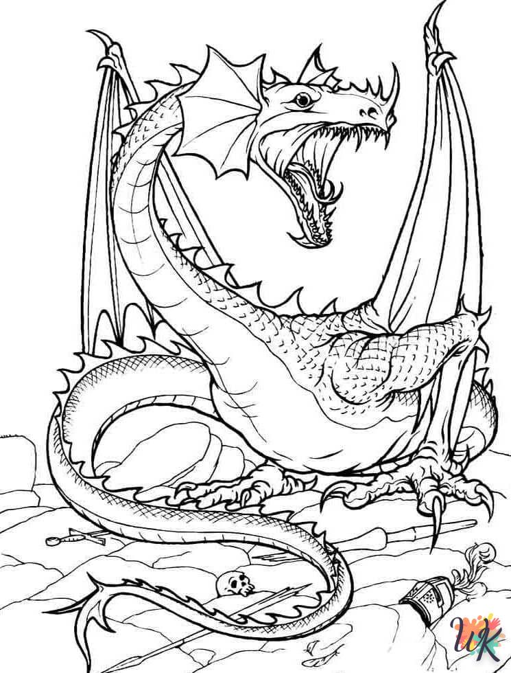 coloriage Dragon  enfant à imprimer