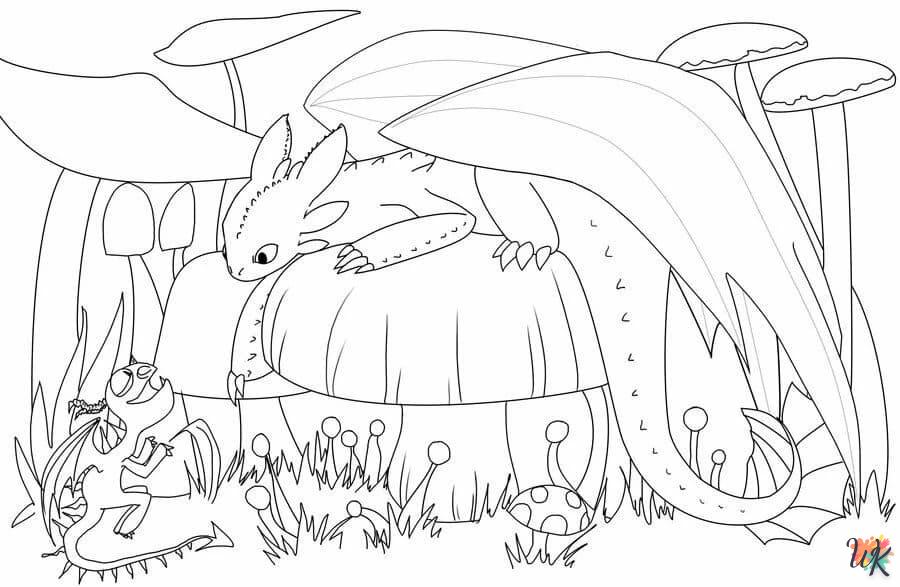 coloriage Dragon  enfant à imprimer pdf