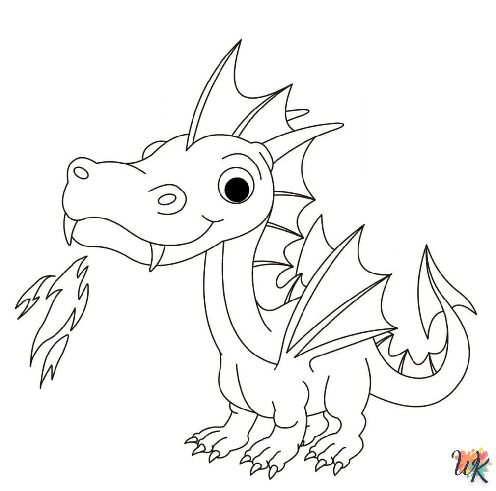 coloriage Dragon  pour enfant gratuit