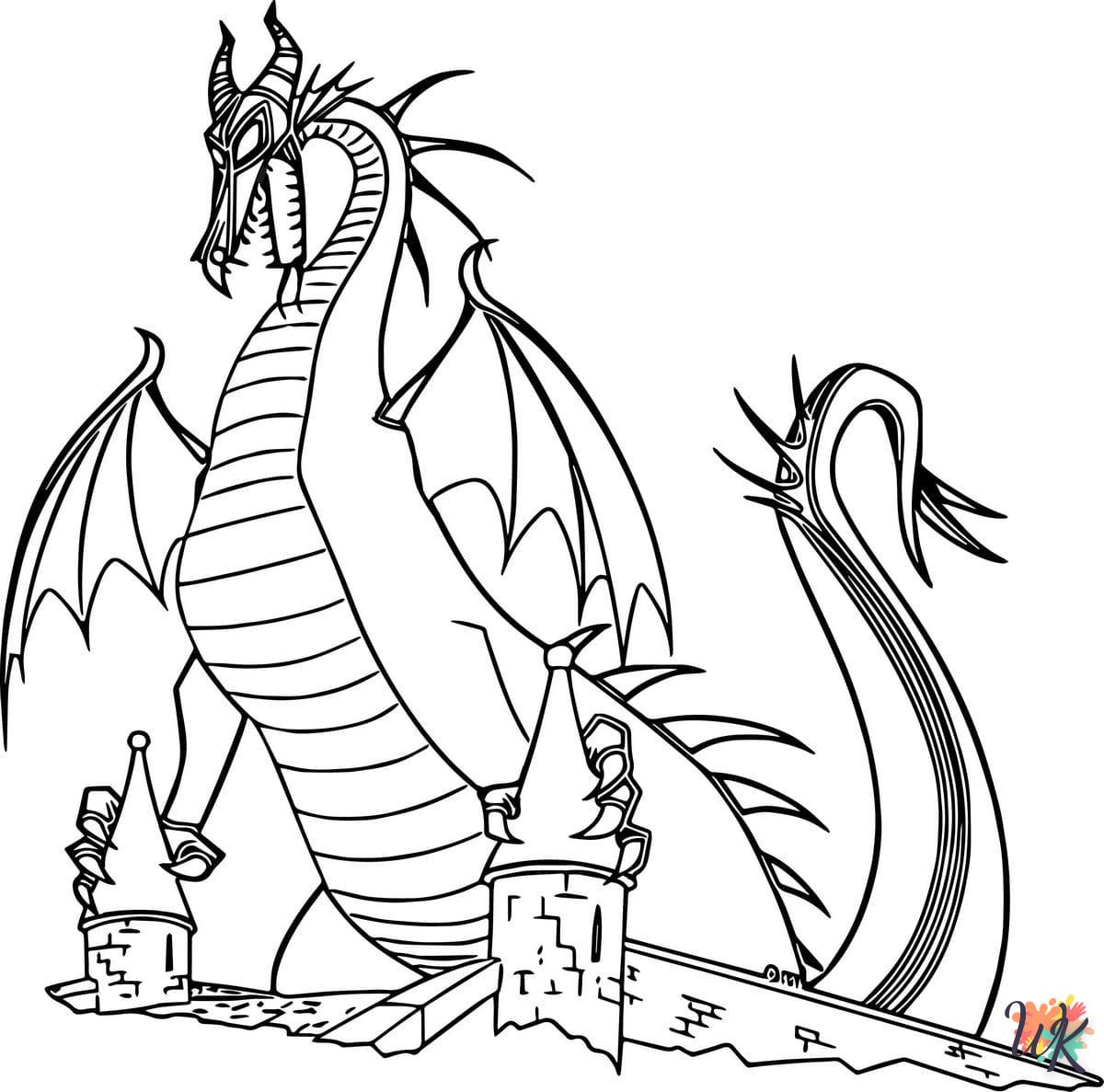 coloriage Dragon  à imprimer pour enfant de 2 ans