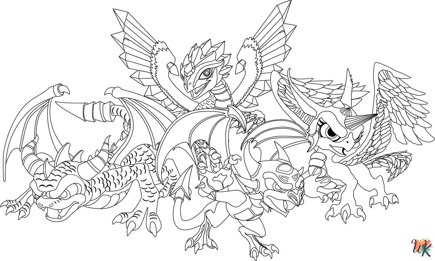 coloriage Dragon  pour enfant de 6 ans