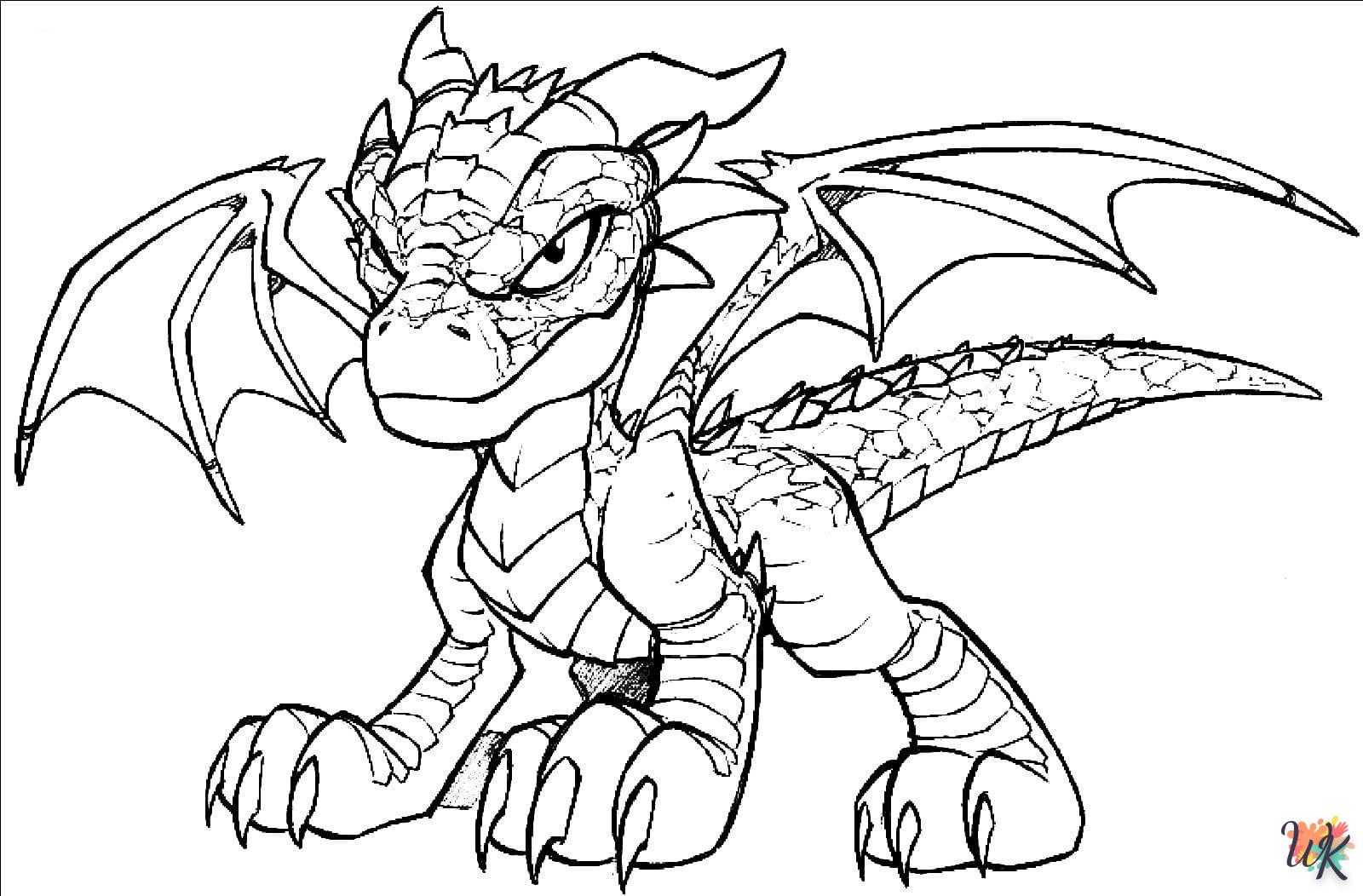 coloriage Dragon  pour enfant de 4 ans