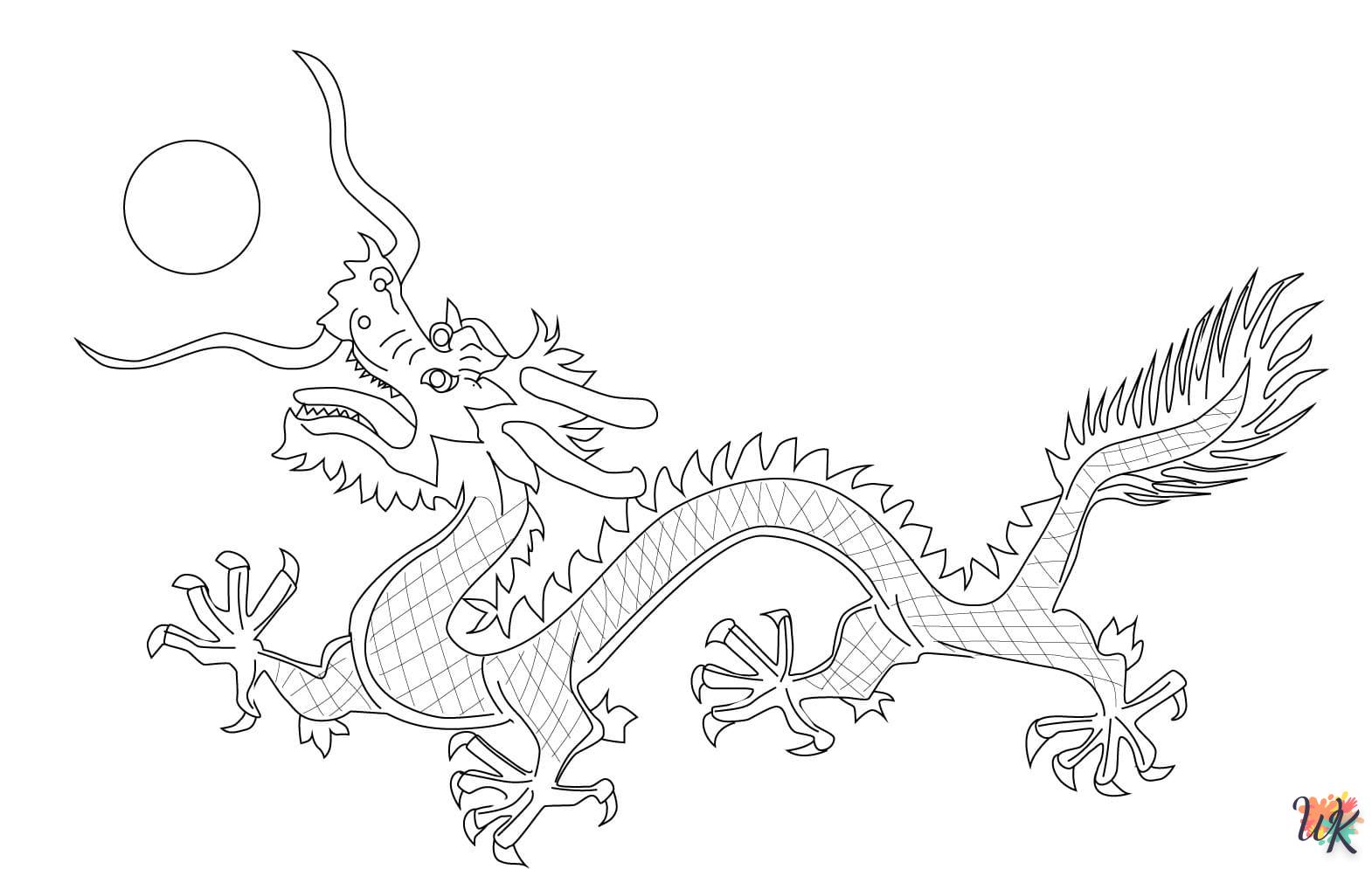 coloriage Dragon  gratuit a imprimer