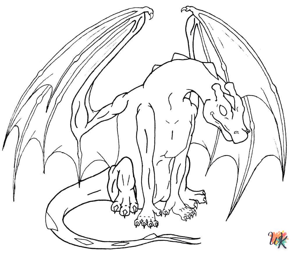 coloriage Dragon  à imprimer a4