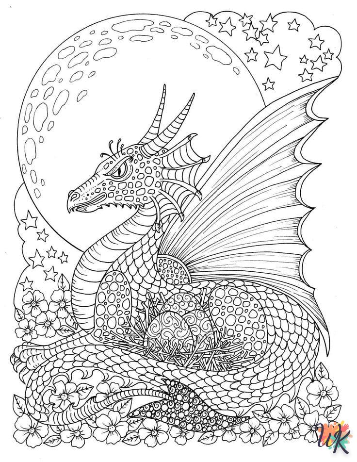 coloriage Dragon  gratuit a imprimer