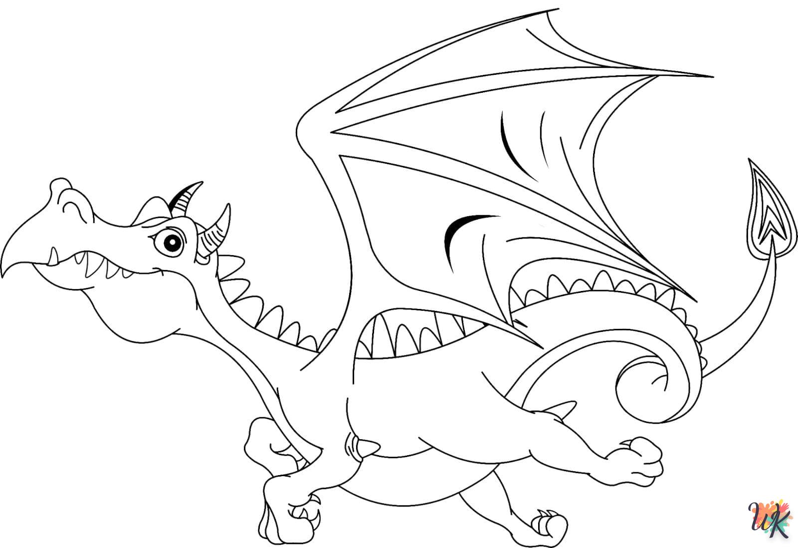 coloriage Dragon  a imprimer enfant 5 ans