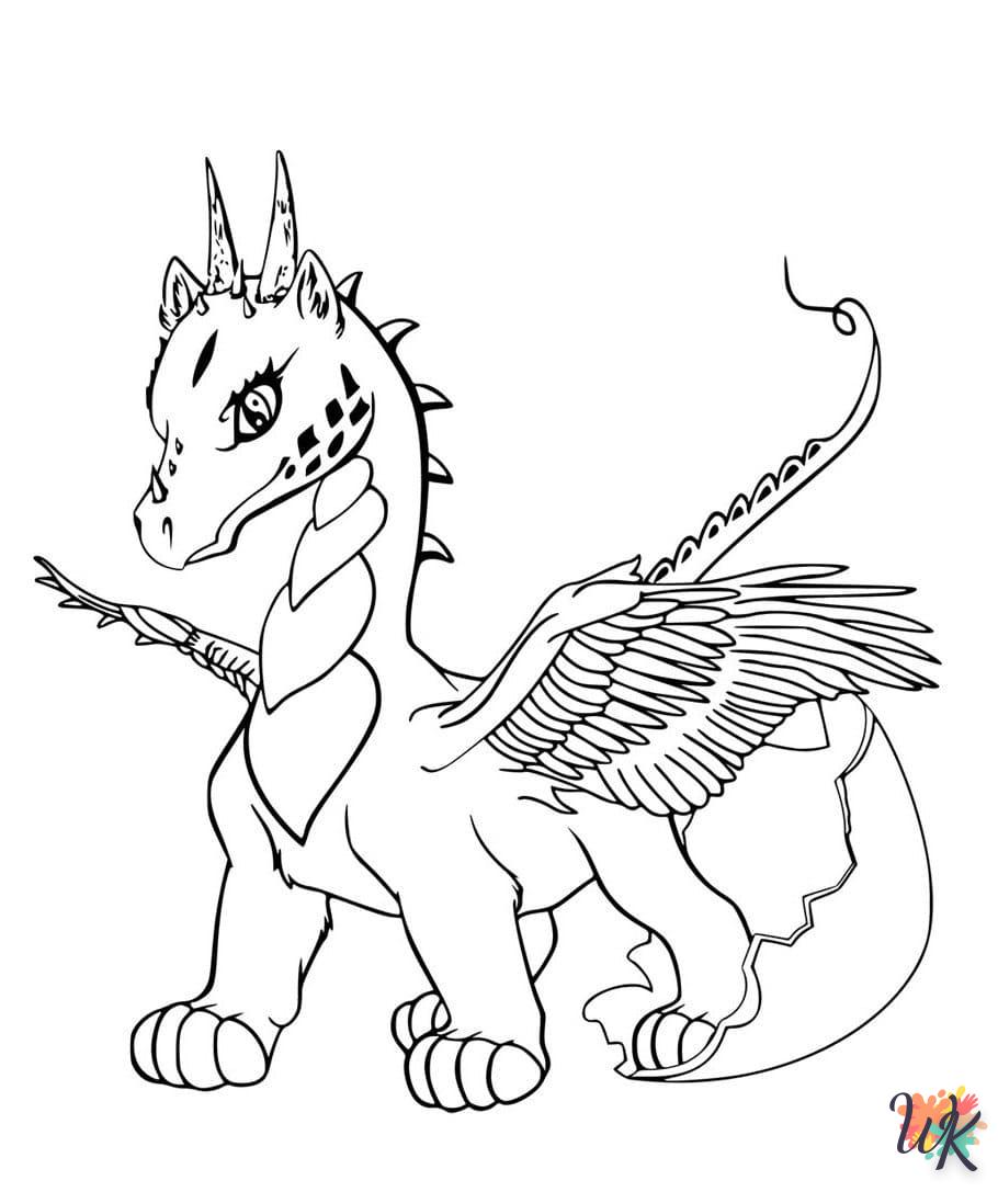 coloriage Dragon  pour enfant de 10 ans