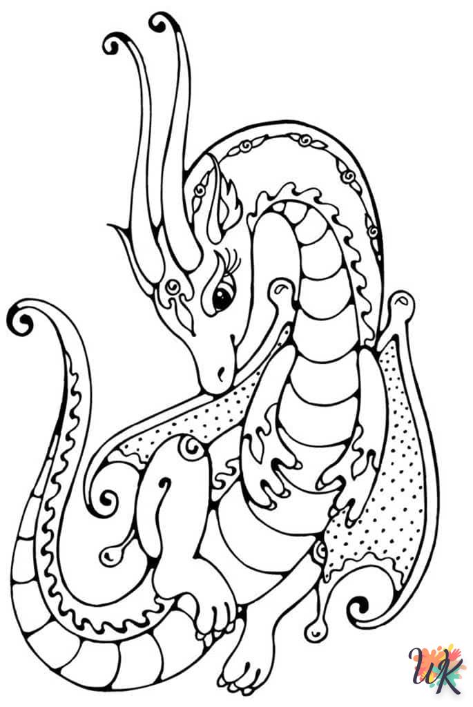 coloriage Dragon  pour enfants à télécharger