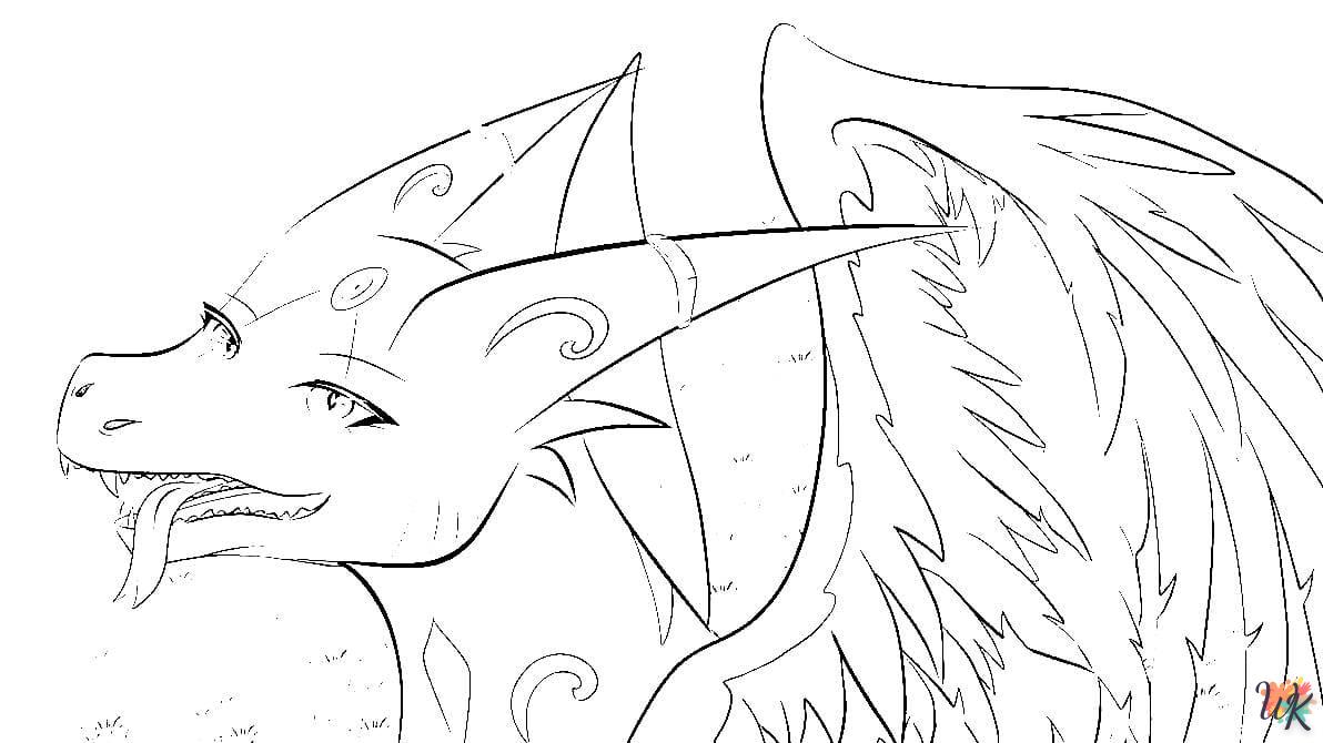 coloriage Dragon  pour enfant de 5 ans